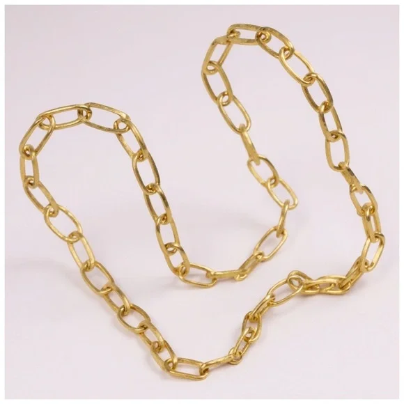 Women’s Elegant Gold Link ‘Chunky’ Necklace. 39” - Picture 5 of 12